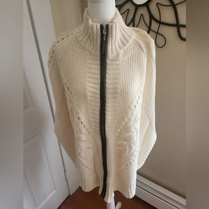 INC knit poncho with sleeves